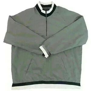 Elwood Men's XL Windbreaker Pullover 1/4 Zip Grey Golf Outdoors Jacket